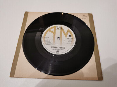 peter allen the more i see you 7" vinyl record very good condition