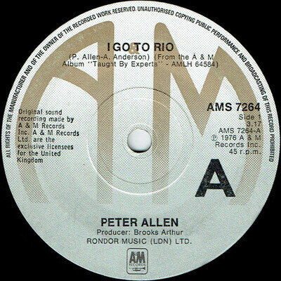 Peter Allen - I Go To Rio
