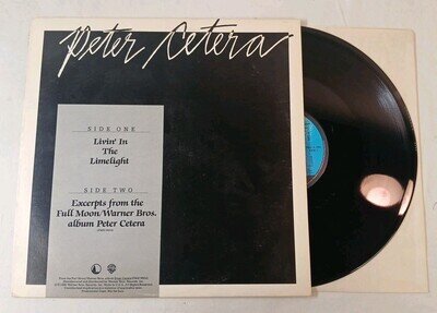 Peter Cetera Livin' In The Limelight Vinyl Record Promo 1981 Warner Bros