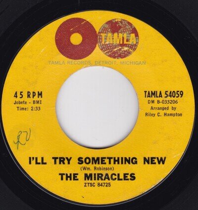 Motown--The Miracles – I'll Try Something New / You Never Miss A Good Thing HEAR
