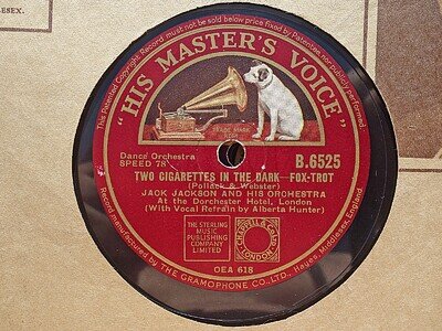 JACK JACKSON - Two Cigarettes In The Dark / Miss Otis Regrets 78 rpm disc (A+)