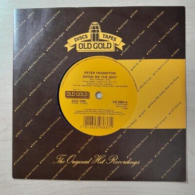 PETER FRAMPTON - SHOW ME THE WAY/BABY I LOVE - 1975 OLD GOLD ROCK 7"S EX VINYL