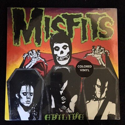 Misfits - Evilive Limited Edition Green Vinyl LP 1987 Plan 9 NM/VG+