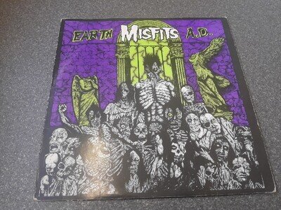 Misfits LP Earth A.D. / Wolfs Blood Plan 9 1986 Vinyl 33 RPM EX NM