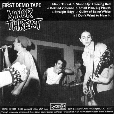 Minor Threat First Demo Tape EP 7 Inch Vinyl NEW
