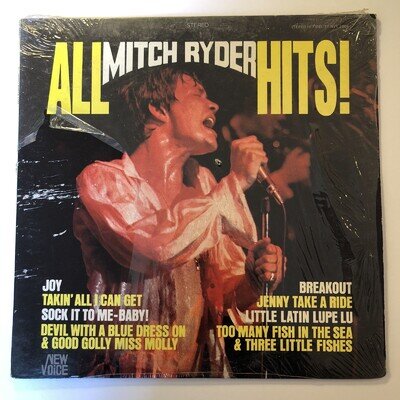 Mitch Ryder, All Hits, Vinyl Lp, New Voice 1967, G+/VG+ US Import READ