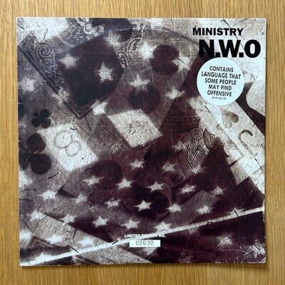Ministry: NWO, 10" single from 1992, Limited numbered edition, G+/VG