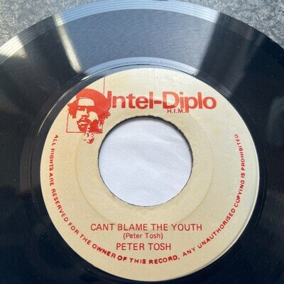 Peter Tosh Can't Blame the Youth Intel Diplo Jamaica Vinyl 7" 45 Single Reggae