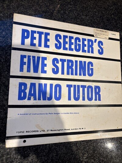 Pete Seeger's Five String Banjo Tutor Vinyl Record VG+/VG 12T23 1959