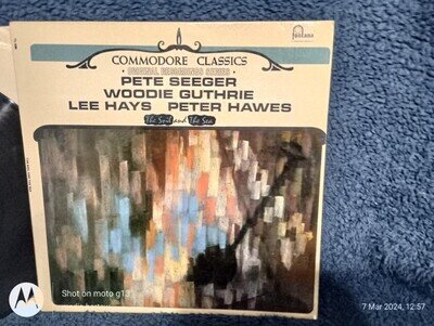 PETE SEEGER WOODIE GUTHRIE THE SOIL AND THE SEA 12" VINYL LP RECORD
