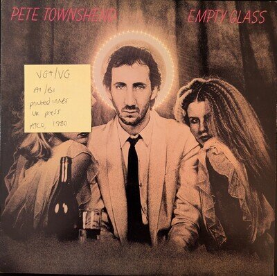 Pete Townshend Empty Glass Vinyl Record VG+/VG K50699 1980