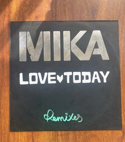 Mika Love Today 12” Vinyl Single Remixes - Rare Promo