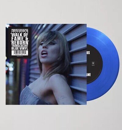 Miley Cyrus Walk of Fame / Reborn UO 7” Vinyl Blue 5000 Copies WW NEW SHIPS NOW