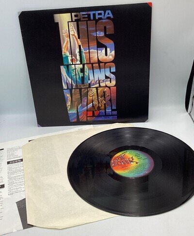Petra This Means War 12” Vinyl LP 1987 (WH) VGC