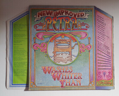 PETRA - WASHES WHITER THAN WHITE LP + INNER ORIGINAL U.S STAR SONG DIE CUT