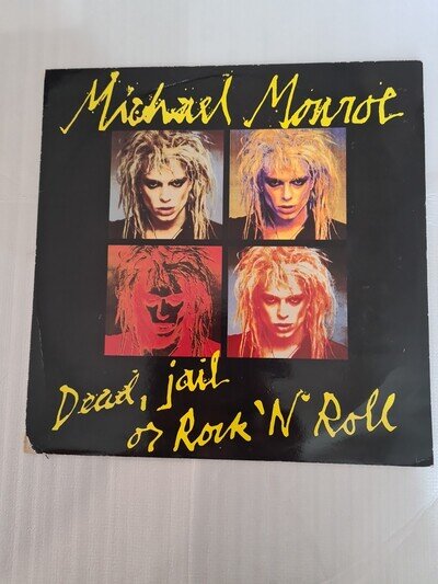 Michael Monroe-Dead,Jail,Or Rock N Roll Vinyl 12" Single UK 1st Press 89 VG Good