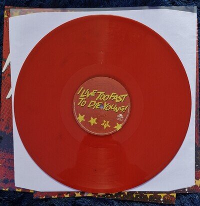 Michael Monroe - I Live Too Fast To Die Young - Red Vinyl Hand Signed Insert