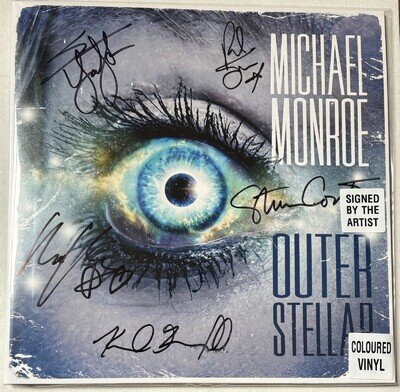 Michael Monroe - Outerstellar - NEW UK Limited White Vinyl LP FULLY SIGNED