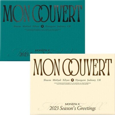 MONSTA X 2023 SEASON’S GREETINGS DESK+WALL CALENDAR 2 Ver SET K-POP SEALED