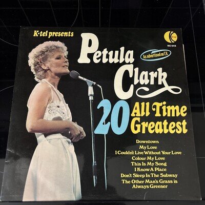 Petula Clark 20 All Time Greatest 12" Vinyl LP Record K-Tel NE945 1976 Mint/New