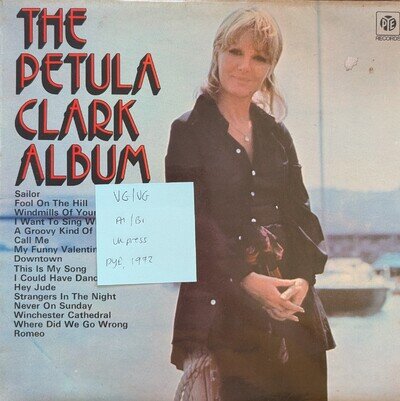 Petula Clark The Petula Clark Album Vinyl Record VG/VG PET 1 1972