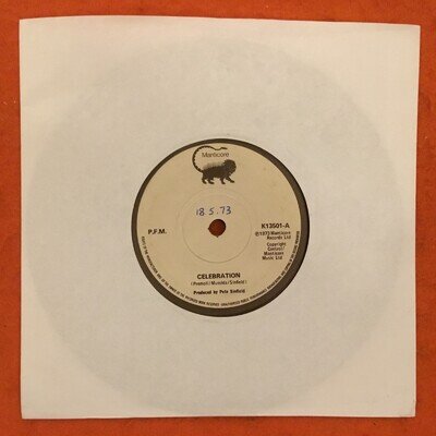 P.F.M. -Celebration- Old Rain- Manticore Records 7” 1973