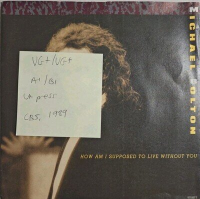 Michael Bolton How Am I Supposed To Live Vinyl Record VG+/VG+ 655397