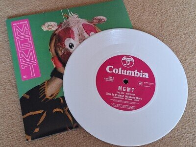 MGMT TIME TO PRETEND 7" **Excellent copy** WHITE VINYL 2007