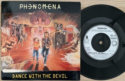 PHENOMENA DANCE WITH THE DEVIL 1985 UK 7" SINGLE VINYL BRO 193 COZY POWELL