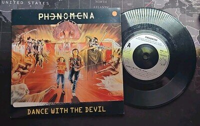 PHENOMENA - DANCE WITH THE DEVIL BRONZE RECORDS UK 7" VINYL SINGLE in PIC/SLEEVE