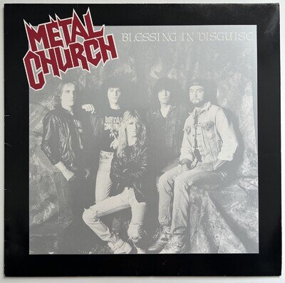 Metal Church : Blessing In Disguise EU '89 vinyl 12" LP EX/EX AX/B2 press/insert