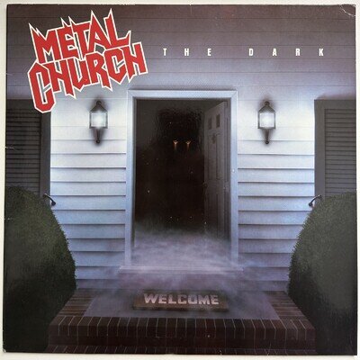 Metal Church : The Dark EU 1986 vinyl 12" LP EX/EX 1st Press Black/red labels