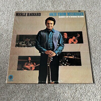 Merle Haggard – Okie From Muskogee Vinyl Record FIRST CANADIAN Pressing 1969