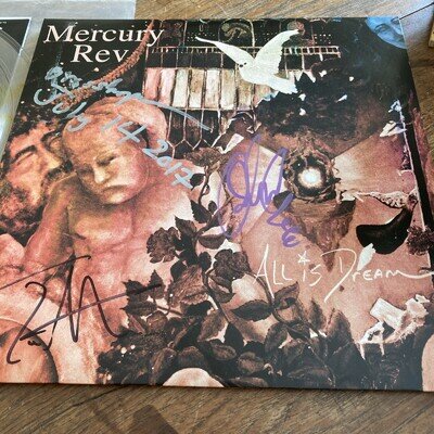 MERCURY REV All Is Dream Clear Vinyl LP 2001 Signed Cover Plus Concert tickets