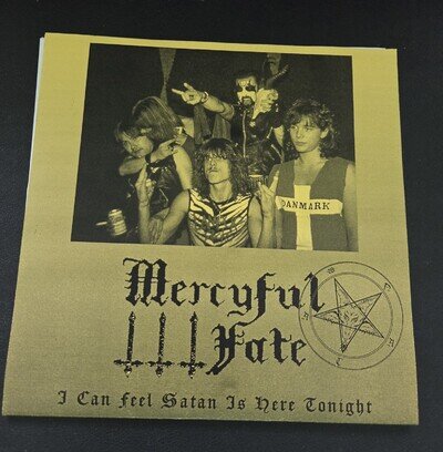Mercyful Fate I Can Feel Satan Is Here Tonight 7" Yellow Sleeve Black Vinyl Ltd!