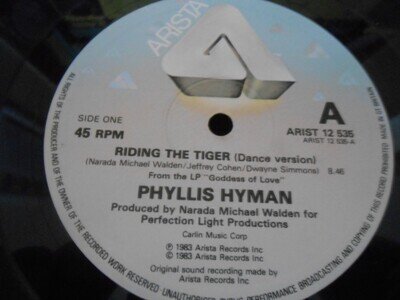 Phyllis Hyman - "Riding The Tiger (Dance Version) / (Instrumental)" 12" Single