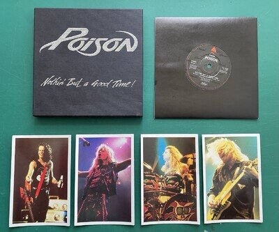Poison - Nothin' But A Good Time 7" - Ltd Box Set + Postcards - 1988 Capitol