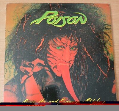 POISON open up and say ahh UNCENSORED UK LP FREE POSTAGE