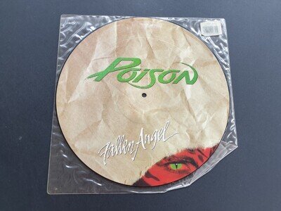 POISON - FALLEN ANGEL 1988 UK PRESS 12" VINYL RECORD PICTURE DISC EX