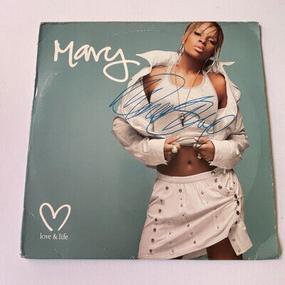 Mary J. Blige - Love & Life 2003 USA Promo Signed Vinyl Double 2 x LP