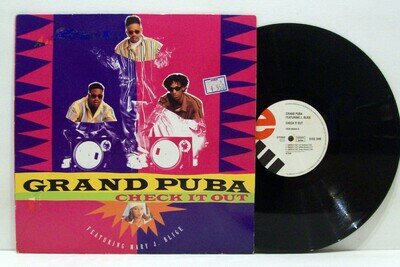 GRAND PUBA check it out/how we move it 12" 90s HIP-HOP brand nubian MARY J BLIGE