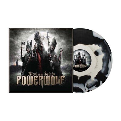 Powerwolf 'Blood Of The Saints' White / Black Melt Vinyl - NEW