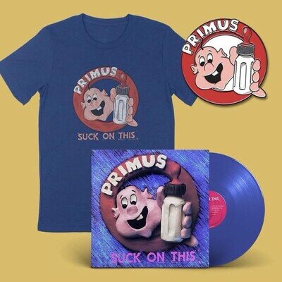 Primus - Suck On This Autographed Vinyl Limited Edition Blue Vinyl Bundle!