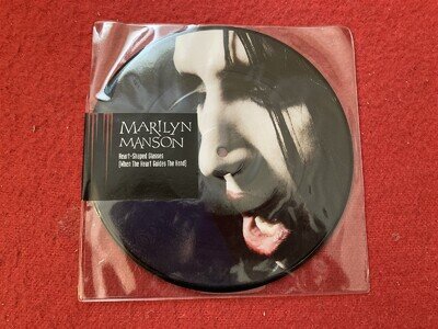 MARILYN MANSON HEART-SHAPED GLASSES 2007 7" VINYL PICTURE DISC SEALED UNPLAYED