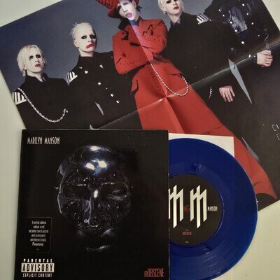 Marilyn Manson - mOBSCENE - Vinyl 7" single - Ltd Edition Blue Vinyl Rare NM/EX