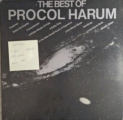 Procol Harum The Best Of Vinyl Record VG+/VG SP-4401 1972