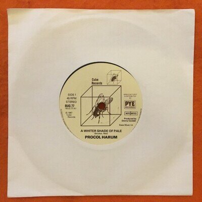Procol Harum- A Whiter Shade Of Pale- Hombug -Cube Records 7” 1967