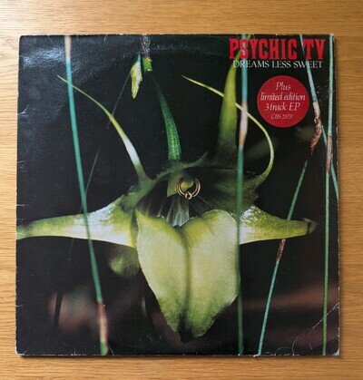 PSYCHIC TV Original Black Vinyl LP + 12" EP Dreams Less Sweet (1983 UK)