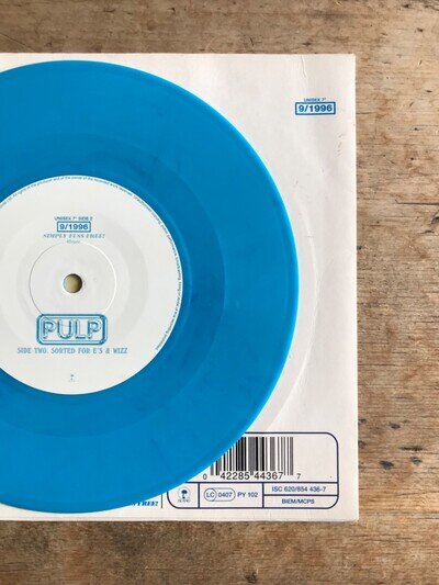 Pulp 7" vinyl - SORTED FOR E'S & WHIZZ/MISS-SHAPES - Original Blue 1995