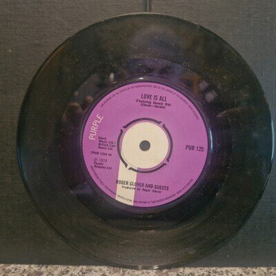 Roger Glover And Guests – Love Is All (PUR125) 1975 (7" Single)